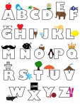 Simple Coloring Page – Alphabet